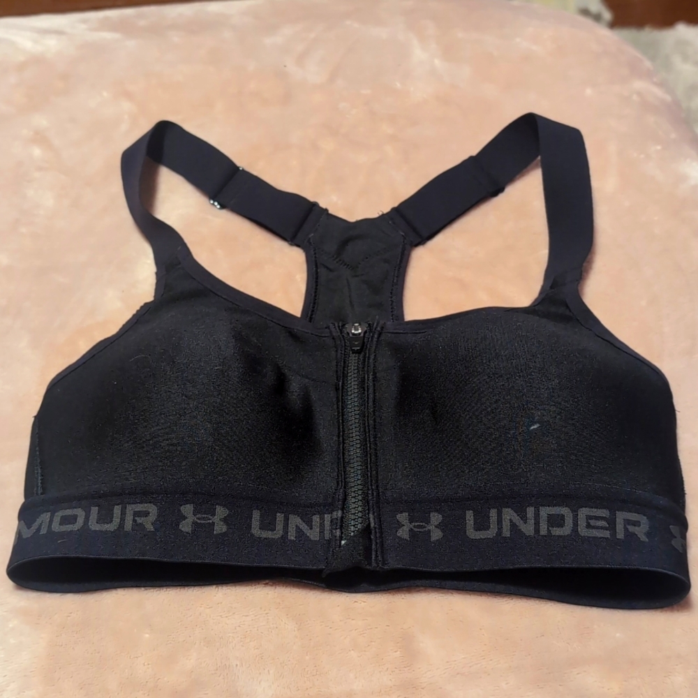 Compress bra with front zipper